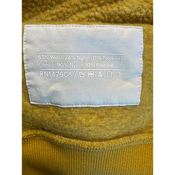 Outdoor Voices Wool Blend Crewneck Sweatshirt Mustard Yellow Size L - Picture 3 of 7